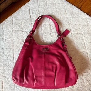 Coach Fuchsia Pink Leather Shoulder Bag